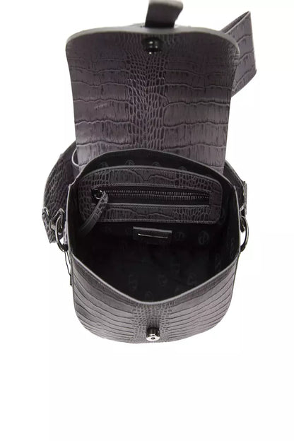 Borsa a tracolla da donna in pelle grigia Pompei Donatella