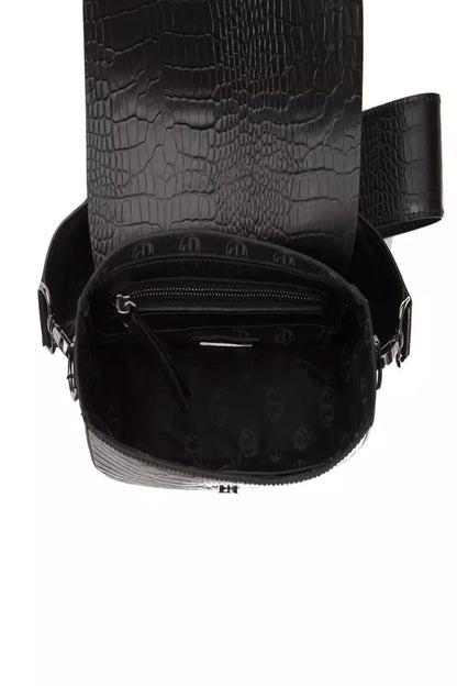 Borsa a tracolla da donna in pelle nera Donatella Pompei