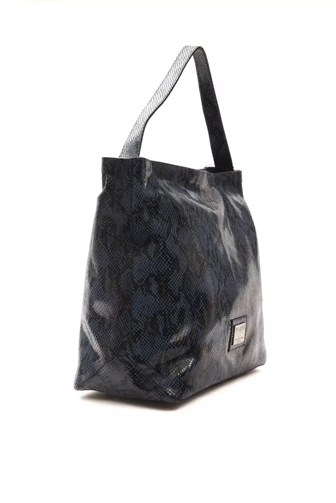 Borsa a tracolla da donna in pelle blu Pompei Donatella