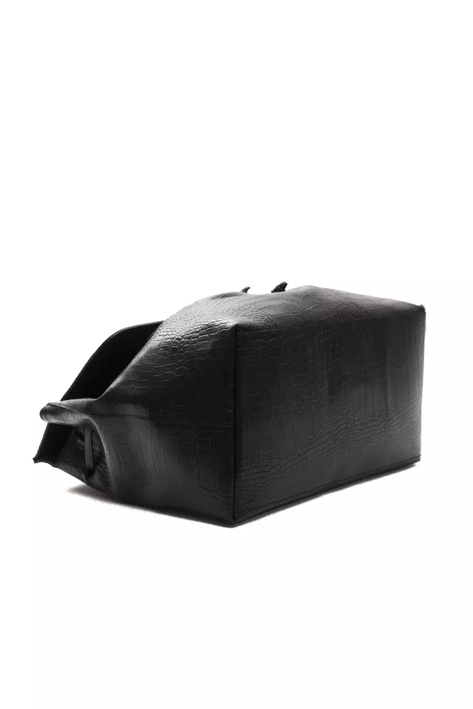 Borsa a tracolla da donna in pelle nera Pompei Donatella