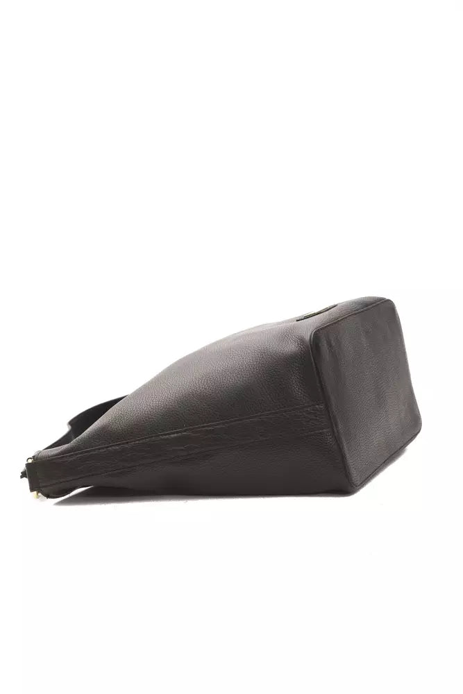 Borsa a tracolla da donna in pelle nera Pompei Donatella