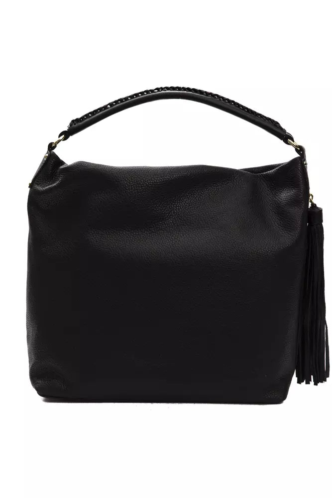 Borsa a tracolla da donna in pelle nera Pompei Donatella