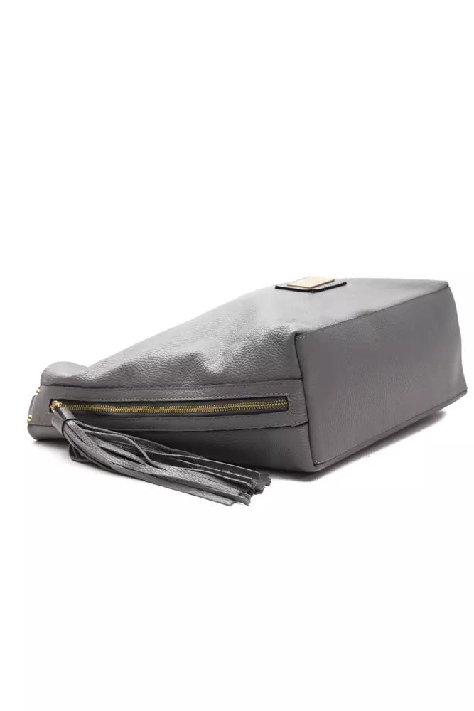 Borsa a tracolla da donna in pelle grigia Pompei Donatella
