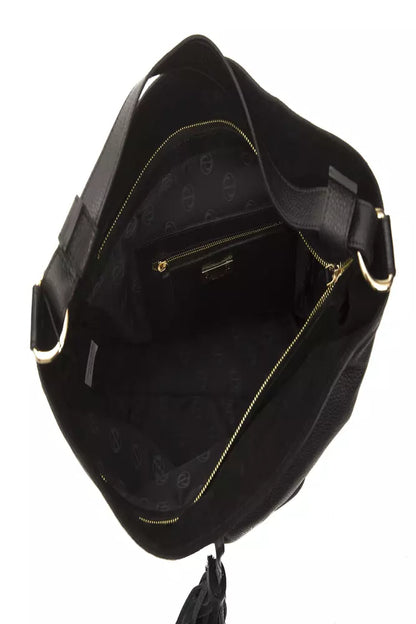 Borsa a tracolla da donna in pelle nera Pompei Donatella