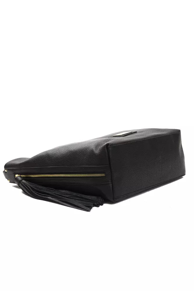 Borsa a tracolla da donna in pelle nera Pompei Donatella