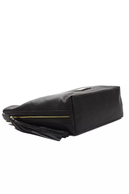 Borsa a tracolla da donna in pelle nera Pompei Donatella