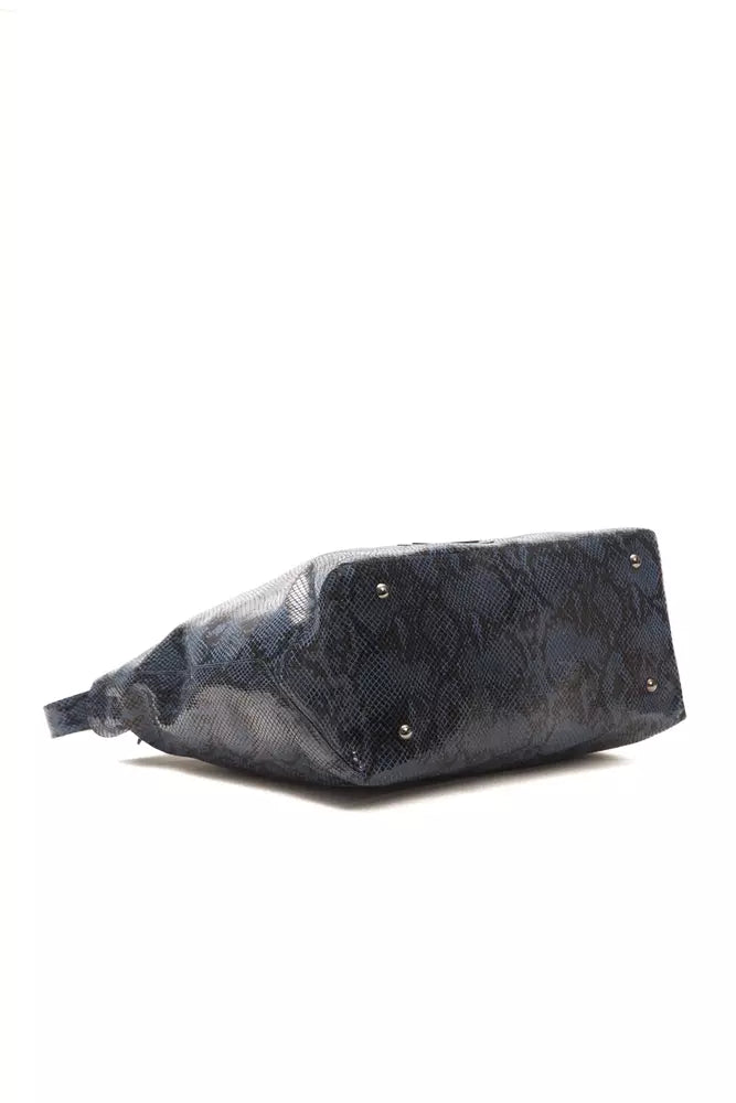 Borsa a tracolla da donna in pelle blu Pompei Donatella