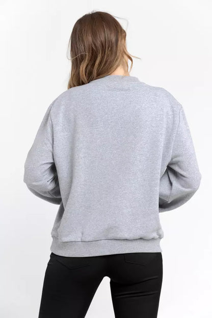 Felpa da donna in cotone grigio Trussardi