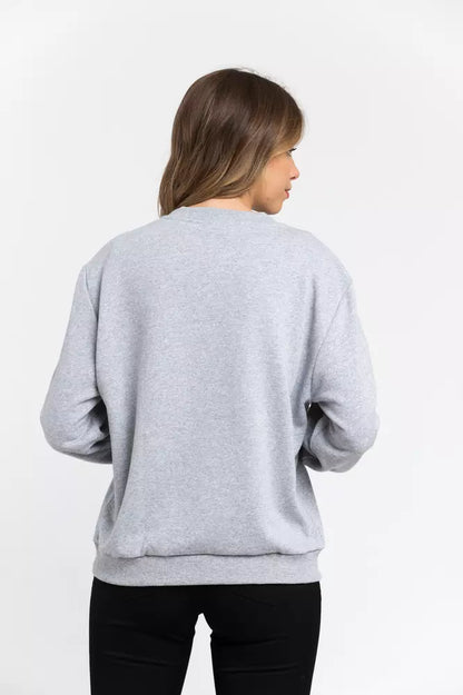 Felpa da donna in cotone grigio Trussardi