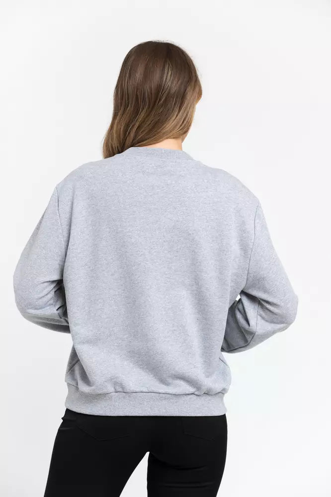 Felpa da donna in cotone grigio Trussardi