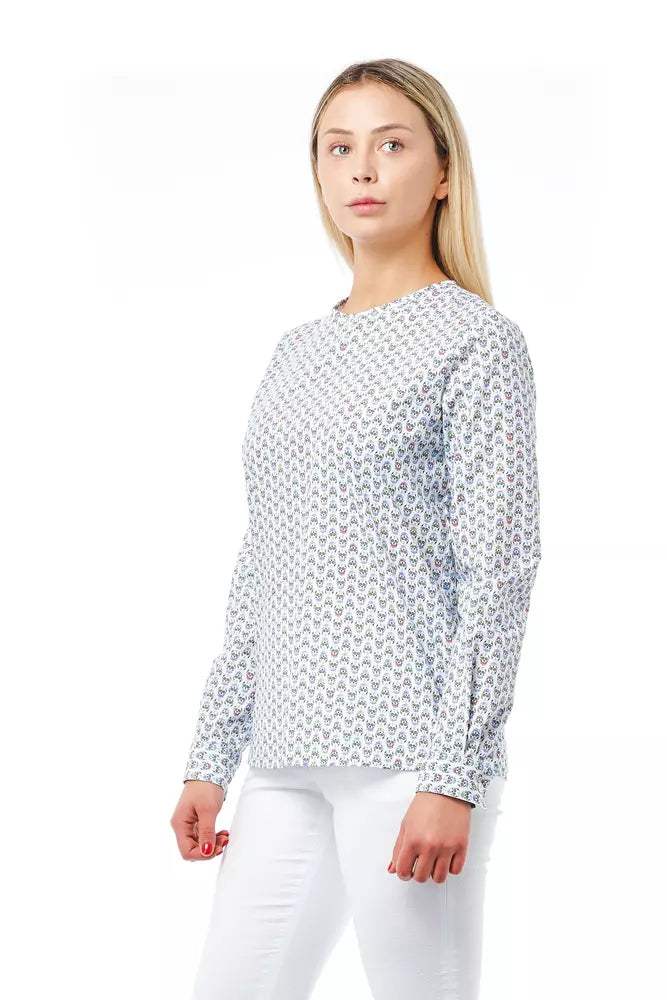 Blusa da donna in cotone bianco Bagutta