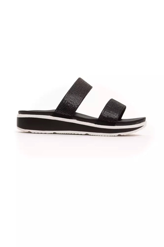 Sandalo da donna in tessuto nero originale Péché