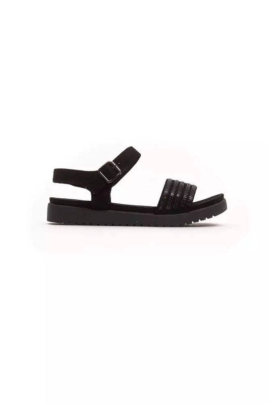 Sandalo da donna in tessuto nero originale Péché