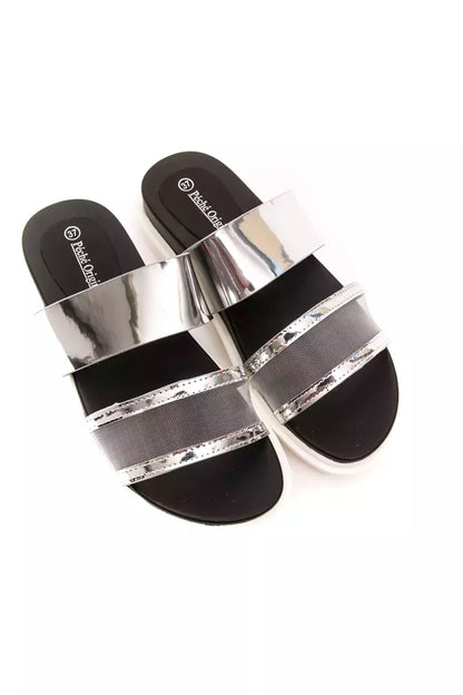 Sandalo da donna in polietilene argento originale Péché