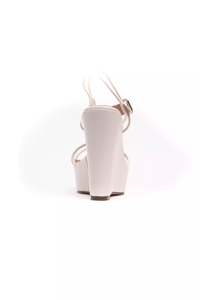 Sandalo con zeppa da donna in polietilene bianco originale Péché