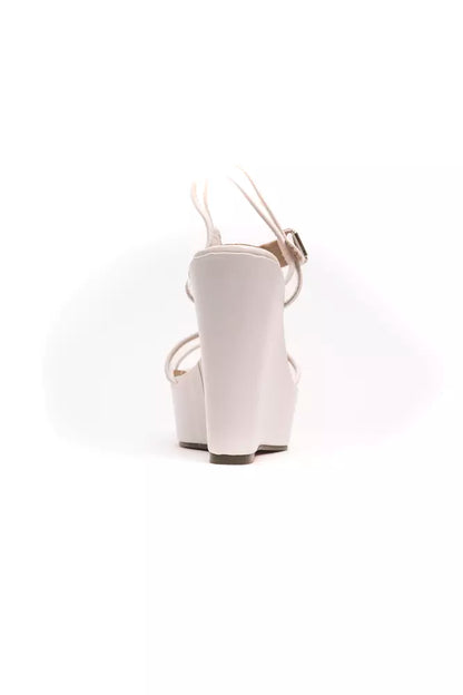 Sandalo con zeppa da donna in polietilene bianco originale Péché