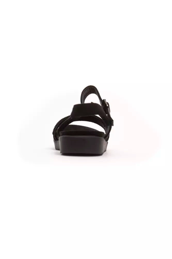 Sandalo da donna in tessuto nero originale Péché