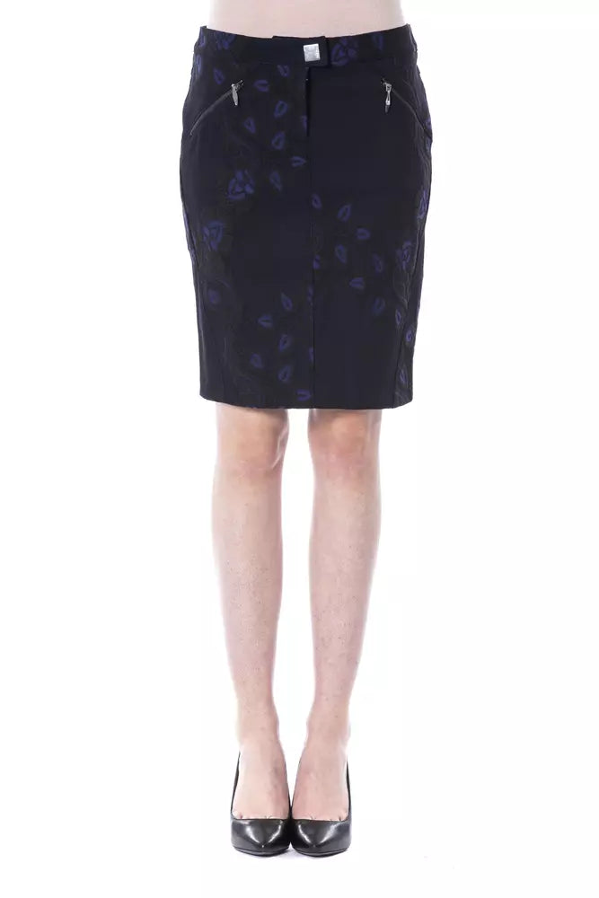 Gonna da donna in cotone blu BYBLOS