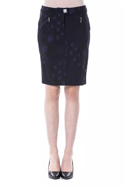 Gonna da donna in cotone blu BYBLOS