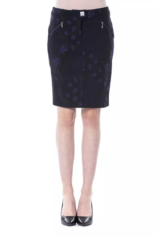 Gonna da donna in cotone blu BYBLOS