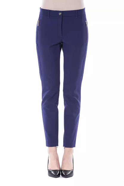Pantaloni slim fit da donna BYBLOS in poliestere blu
