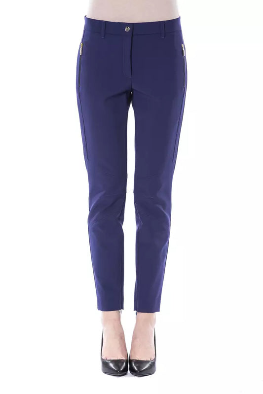 Pantaloni slim fit da donna BYBLOS in poliestere blu