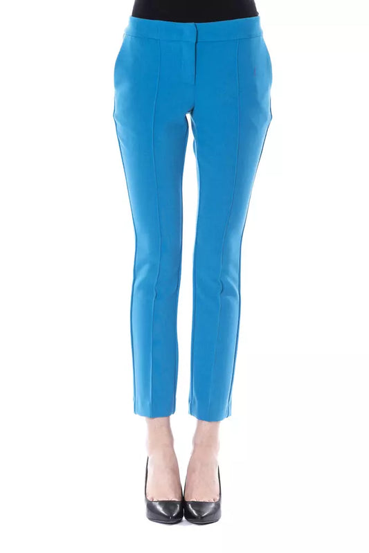 Pantaloni skinny da donna BYBLOS in poliestere azzurro