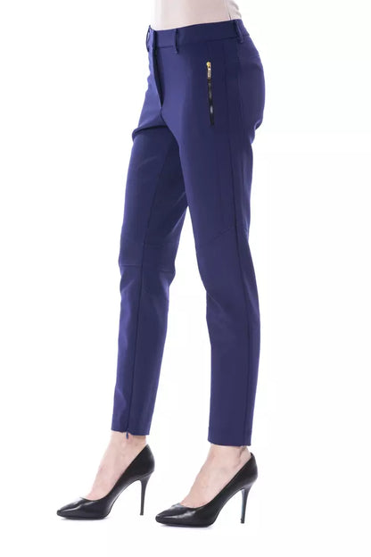 Pantaloni slim fit da donna BYBLOS in poliestere blu