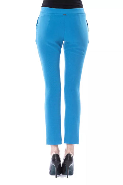 Pantaloni skinny da donna BYBLOS in poliestere azzurro