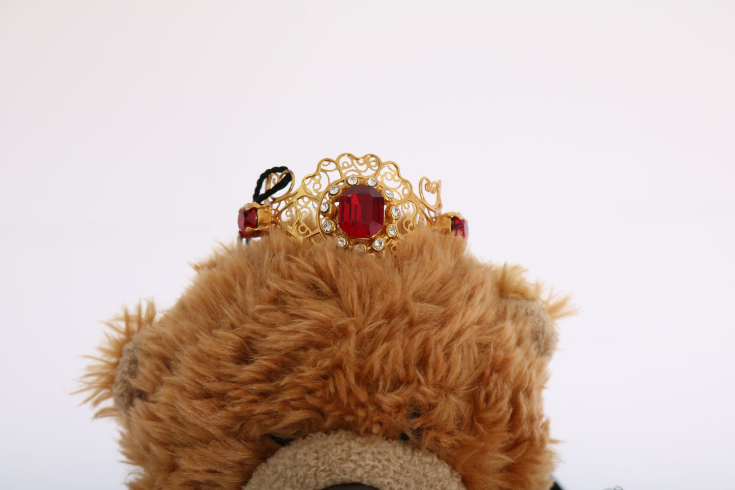 Dolce &amp; Gabbana Teddy Bear Gold Crystal Crown Tiara Diadema Fascia per Capelli