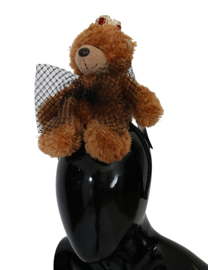 Dolce &amp; Gabbana Teddy Bear Gold Crystal Crown Tiara Diadema Fascia per Capelli