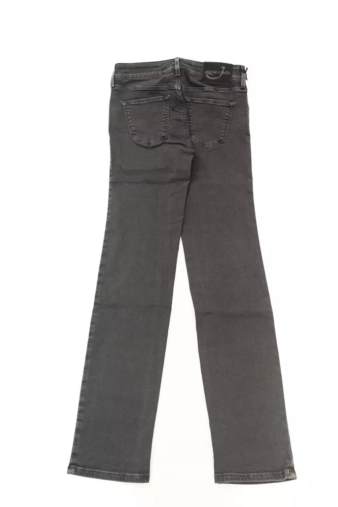 Jeans da donna in cotone nero Jacob Cohen