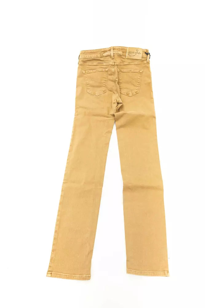 Jeans da donna in cotone beige Jacob Cohen