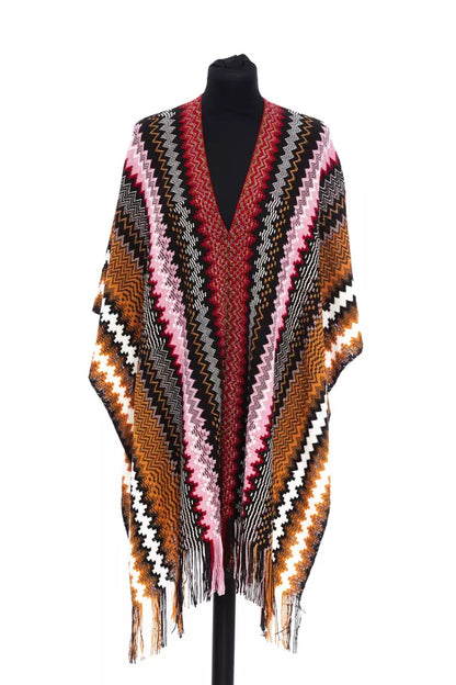 Poncho da donna in lana multicolore Missoni