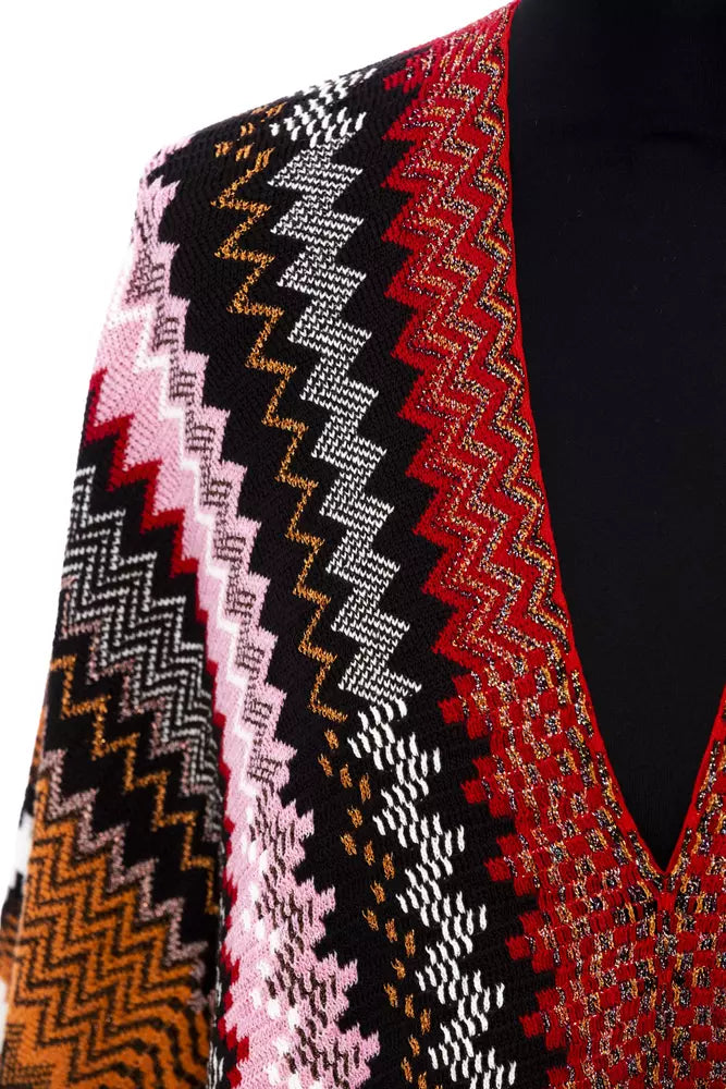 Poncho da donna in lana multicolore Missoni