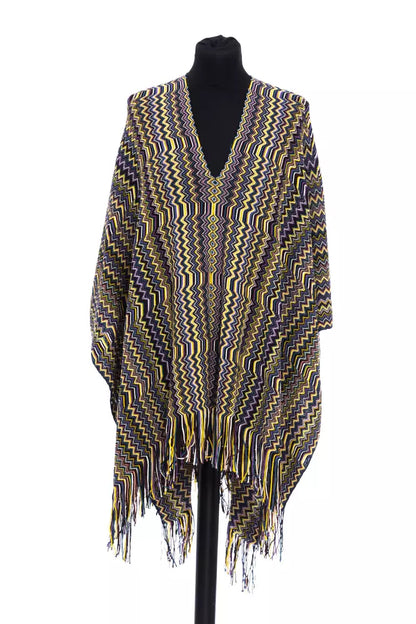 Poncho da donna in lana multicolore Missoni