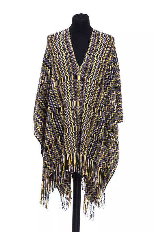 Poncho da donna in lana multicolore Missoni