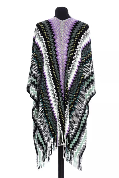 Poncho da donna in lana multicolore Missoni