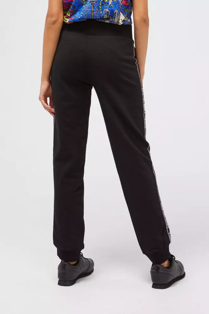 Pantaloni della tuta da donna in cotone nero Custo Barcelona