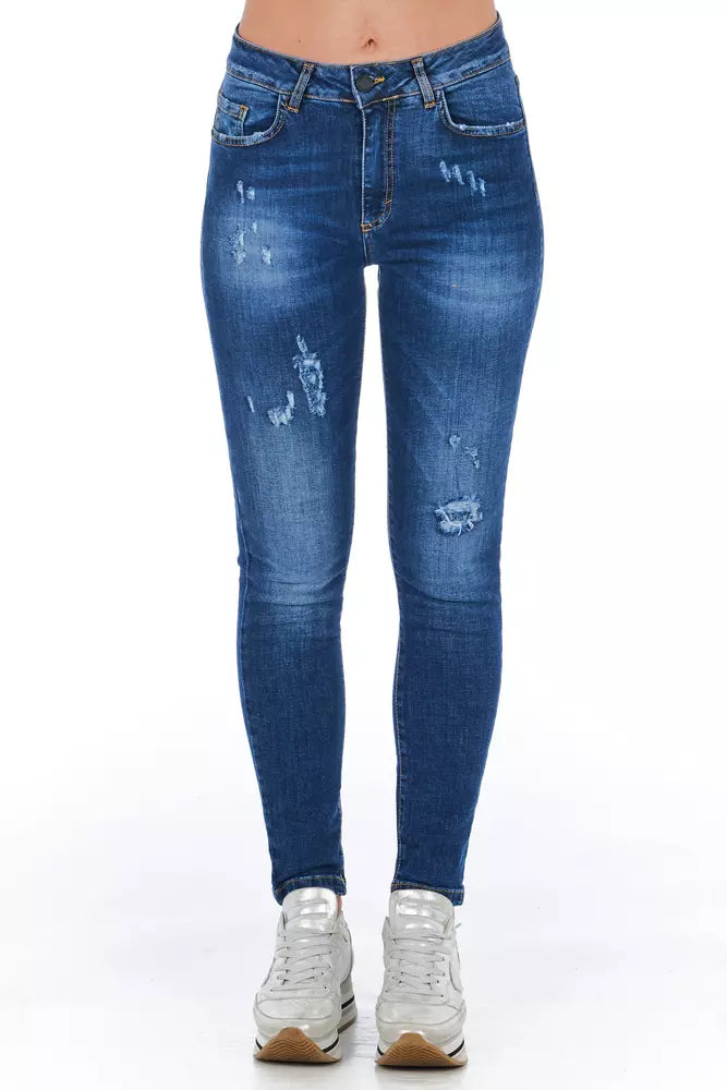Jeans da donna Frankie Morello Blue Other Fibers