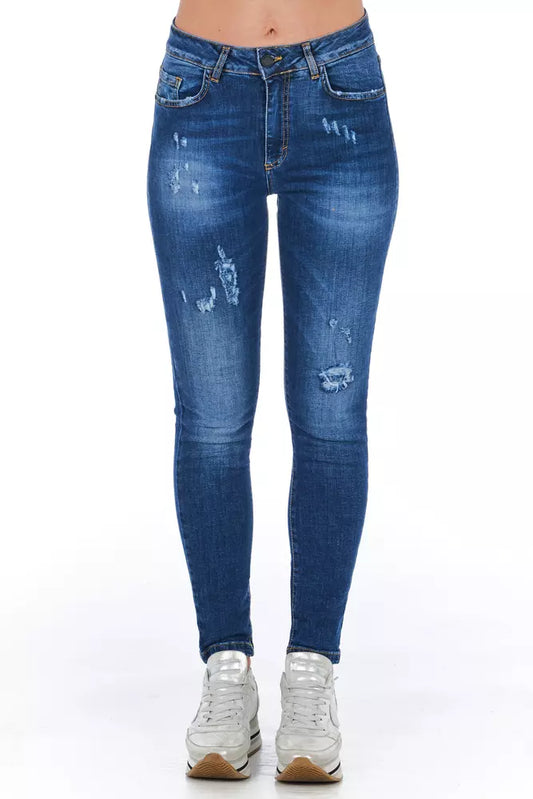 Jeans da donna Frankie Morello Blue Other Fibers
