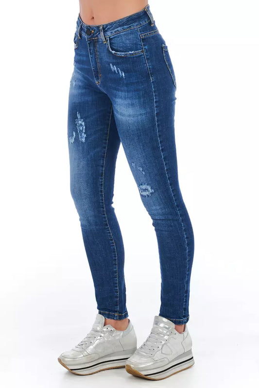 Jeans da donna Frankie Morello Blue Other Fibers