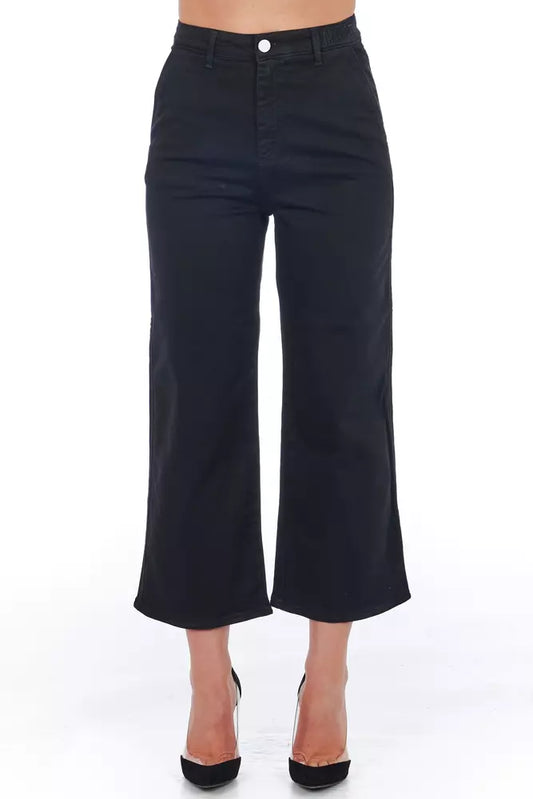Pantaloni corti da donna in cotone nero Frankie Morello