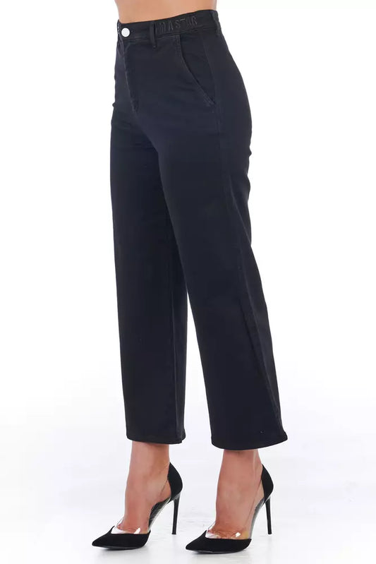 Pantaloni corti da donna in cotone nero Frankie Morello