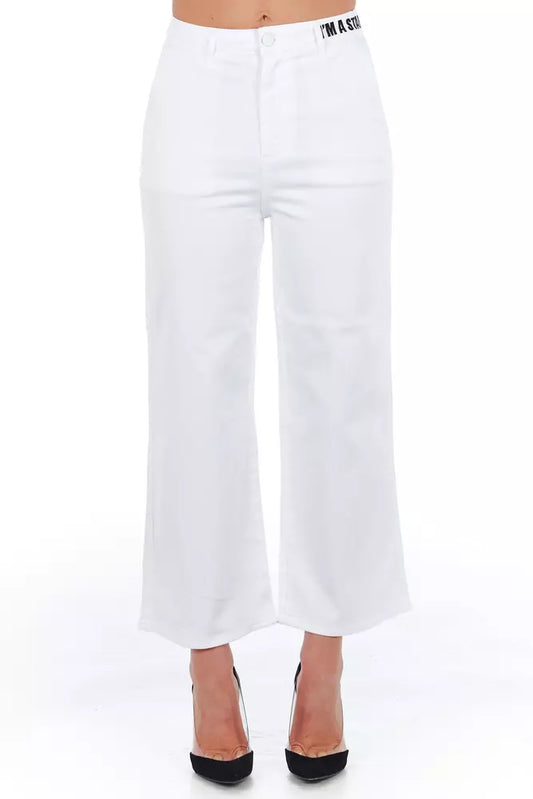 Pantaloni corti da donna in cotone bianco Frankie Morello