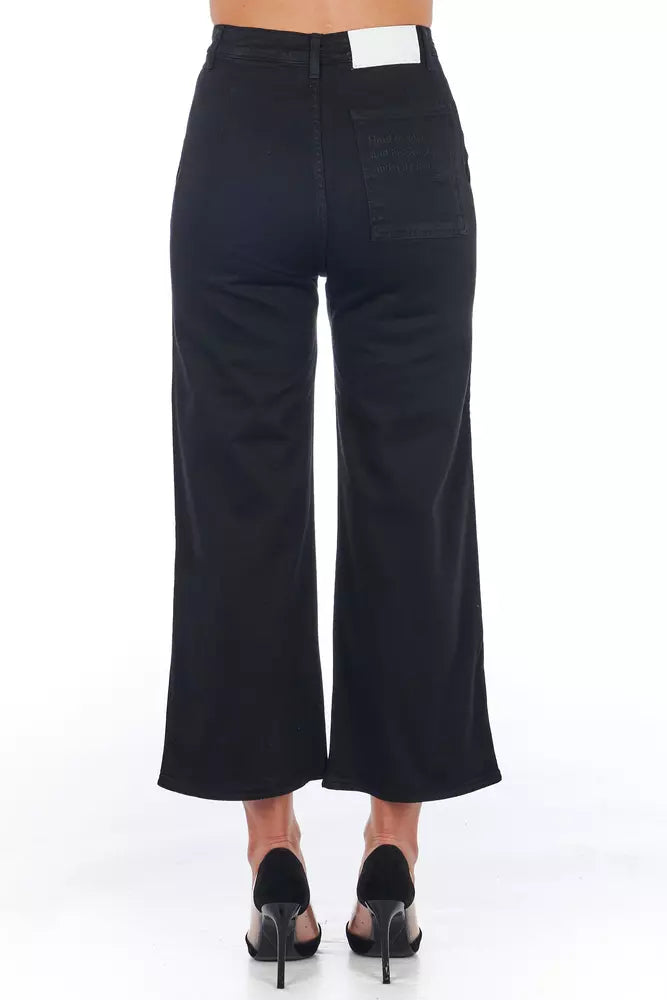 Pantaloni corti da donna in cotone nero Frankie Morello