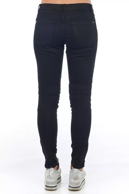Jeans da donna in cotone nero Frankie Morello