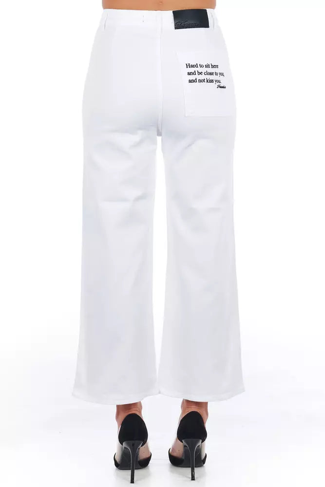 Pantaloni corti da donna in cotone bianco Frankie Morello