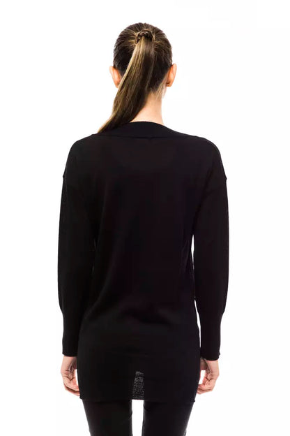 Maglione da donna in lana nera Montana Blu