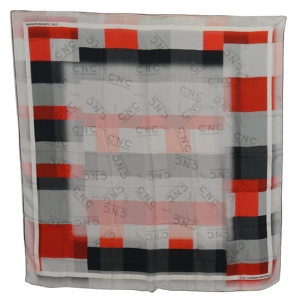 Sciarpa foulard scialle grigio rosso Costume National